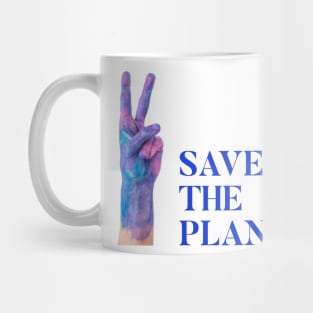 Save the planet stickers and t-shirts! Mug